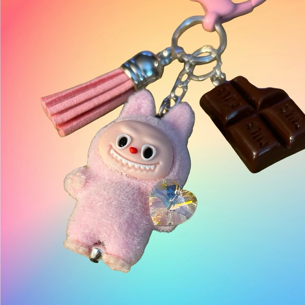 Valentine’s Love Bunny bag charm, key chain, clip-on accessory for love, friends - Picture 8 of 13